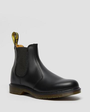 Dr Martens 2976 Smooth Læder Chelsea Støvler Dame Sort | DK 116QMA